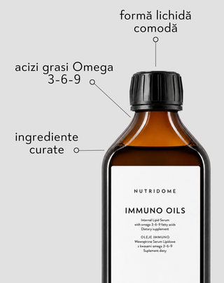 Ulei pentru imunitate cu acizi grași omega 3-6-9 în formă lichidă Immuno Nutridome 250 ml - 4