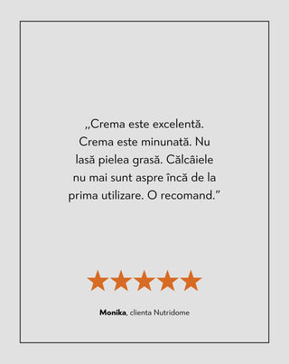 Nutridome cremă de picioare de înmuiere cu uree și unt de shea