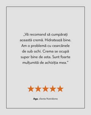 Crema hidratanta pentru riduri si cearcane sub ochi cu extract de perle, Nutridome