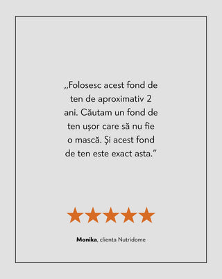 Fond de ten usor pentru fata cu o acoperire buna mat 12h pentru ten masliniu 03 Nude Nutridome