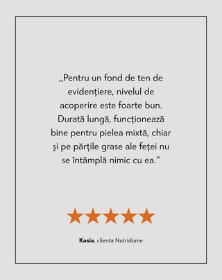 Fond de ten hidratant cu efect iluminator cu acid hialuronic pentru ten masliniu deschis Nutridome