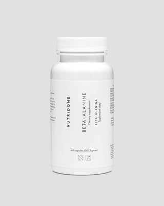 Beta-alanină 700 mg pentru performanță și reducerea oboselii musculare Nutridome, 60 de capsule