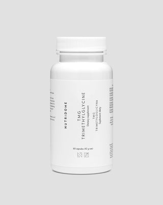 Trimetilglicină Betaină TMG pentru metabolismul homocisteinei și susținerea sistemului cardiovascular Nutridome 60 capsule