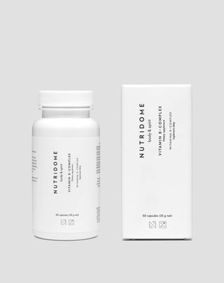 Complexul de Vitamine B pentru stres, oboseală, metabolism și funcționarea sistemului nervos Nutridome 60 capsule