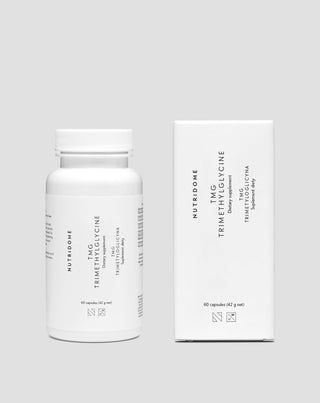 Trimetilglicină Betaină TMG pentru metabolismul homocisteinei și susținerea sistemului cardiovascular Nutridome 60 capsule