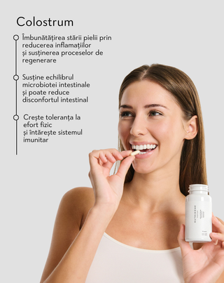 Colostru 1000 mg/zi pentru imunitate, colostru bovin cu vitamine si minerale Nutridome 60 buc.