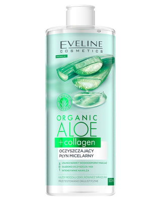 Apă micelara de curățare 3in1 Organic Aloe + Colagen Eveline - 1