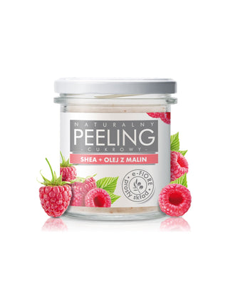 Exfoliant natural de zahăr cu zmeură și unt de shea pentru pielea ternă E-Fiore - 1