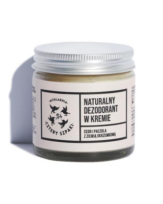 Deodorant natural în cremă de cedru și patchouli cu pământ diatomaceu Mydlarnia Cztery Szpaki - 1