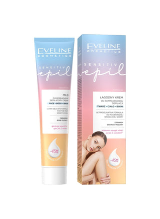 Cremă delicată pentru epilarea completă a feței, corpului și zonei bikini Sensitive Epil Eveline - 1