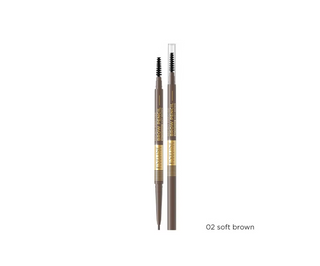 Creion de sprâncene modelator ultra-precis nr 02 soft brown Micro Precise Brow Pencil Eveline - 1