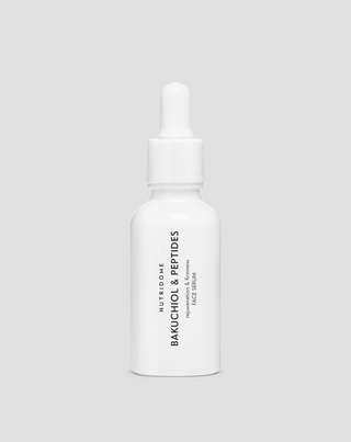 Ser cu bakuchiol și peptide împotriva ridurilor și pentru fermitatea pielii, alternativă vegetală la retinol Nutridome