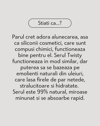 Ser pentru păr creț cu vârfuri despicate, împotriva încrețirii Twisty