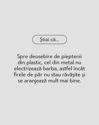 Pieptene metalic pentru barbi de toate tipurile si lungimile Monolit - 3