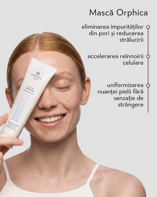 Mască purificatoare și regeneratoare cu argilă albă Anti-Acne Orphica Clinic 100 ml