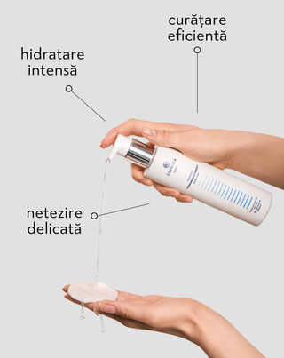 Apă micelară pentru demachiere și curățare cu uree, acid hialuronic și glicolic Cleansing Orphica Clinic 200 ml