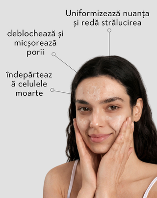 Peeling de față cu niacinamidă, pantenol, BHA și microgranule Anti-Acne Orphica Clinic 100 ml
