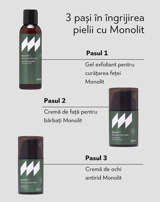 Gel de spalat peeling pentru barbati cu acid lactic Monolit - 4