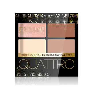 Paletă de 4 farduri de pleoape Quattro Eyeshadow în nuanțe de bej și ecru Nr 05 Eveline - 1