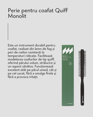 Perie de coafat Monolit din lemn de fag Quiff - 4