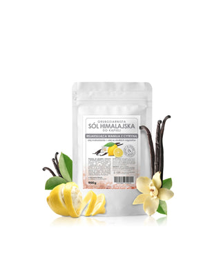 Sare de baie Himalaya cu granulație grosieră Vanilie relaxantă cu lămâie E-Fiore - 1