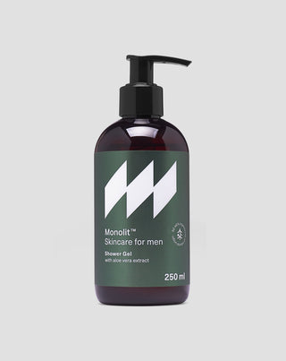 Gel de duș pentru bărbați, cu aloe vera și parfum de lemn de santal Monolit - 1