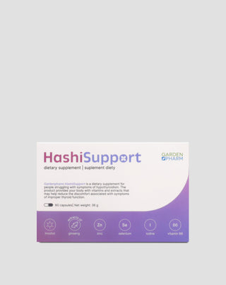 Supliment alimentar pentru hipotiroidism și Hashimoto HashiSupport Gardenpharm 60 capsule - 1
