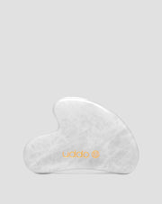 Piatră Gua sha pentru masaj facial cu jad alb care reduce umflăturile și conferă fermitate Uddo