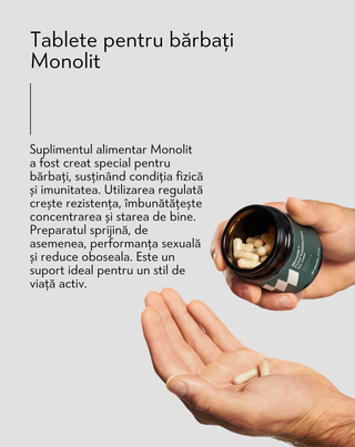 Tablete pentru barbati pentru a sustine fitnessul fizic si mental, precum si imunitatea Monolit