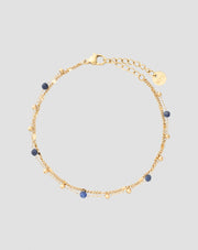 Brățară din oțel inoxidabil placat cu aur cu lapis lazuli Mys_3