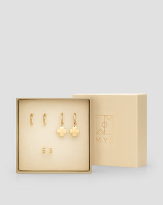 Set de cercei din oțel inoxidabil placat cu aur Mys - 4